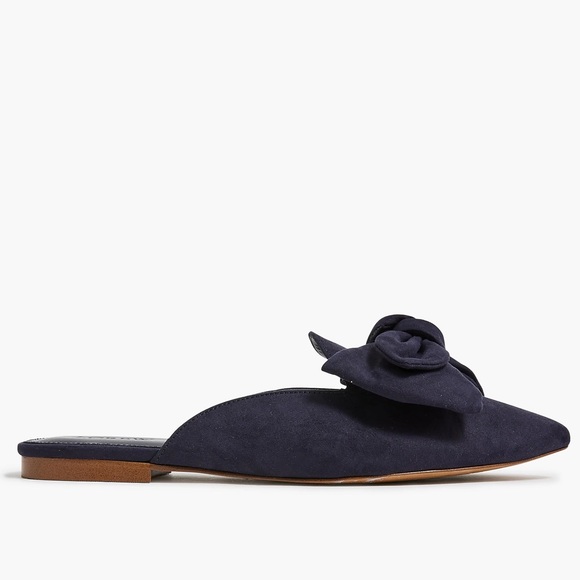 NWT J.Crew Sueded Bow Mules - Picture 3 of 5
